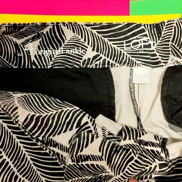 2/$20 Ann Taylor Loft original ankle zebra pattern dress pant - Picture 2 of 6